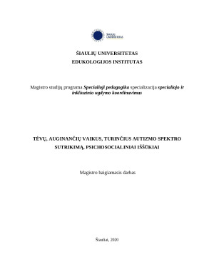 TĖVŲ, AUGINANČIŲ VAIKUS, TURINČIUS AUTIZMO SPEKTRO SUTRIKIMĄ, PSICHOSOCIALINIAI IŠŠŪKIAI