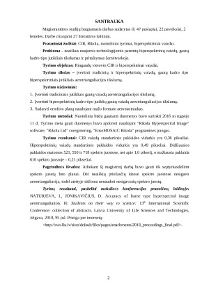 NUOTOLINIŲ TYRIMŲ VAIZDŲ TIKSLUMO ĮVERTINIMAS. Paveikslėlis 2