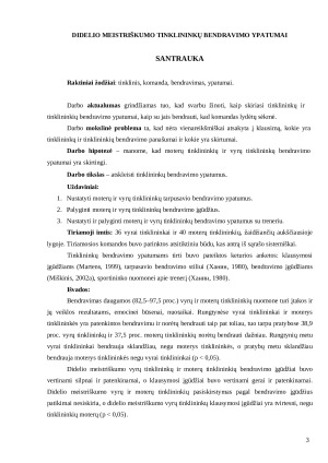 DIDELIO MEISTRIŠKUMO TINKLININKŲ BENDRAVIMO YPATUMAI. Paveikslėlis 3