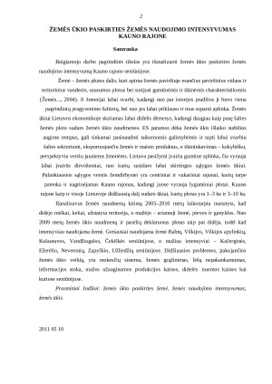 ŽEMĖS ŪKIO PASKIRTIES ŽEMĖS NAUDOJIMO INTENSYVUMAS KAUNO RAJONE. Paveikslėlis 2