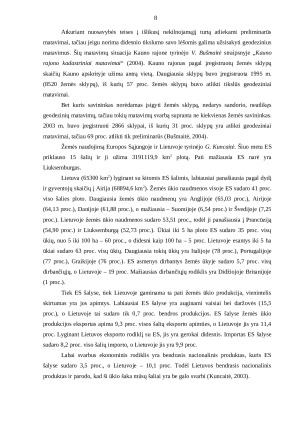 ŽEMĖS ŪKIO PASKIRTIES ŽEMĖS NAUDOJIMO INTENSYVUMAS KAUNO RAJONE. Paveikslėlis 8