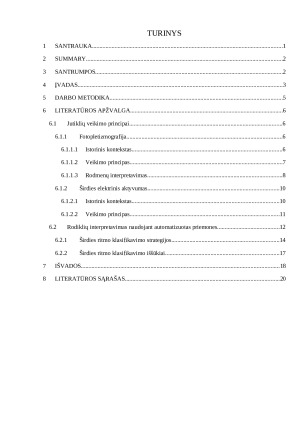 IŠMANIOSIOS TECHNOLOGIJOS ŠIRDIES RITMO SUTRIKIMŲ DIAGNOSTIKOJE IR GYDYME. Paveikslėlis 2