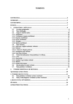 Šunų, laikomų X prieglaudoje, įmitimo ir kraujo biocheminių rodiklių tyrimai. Paveikslėlis 2