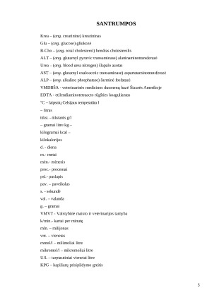 Šunų, laikomų X prieglaudoje, įmitimo ir kraujo biocheminių rodiklių tyrimai. Paveikslėlis 5