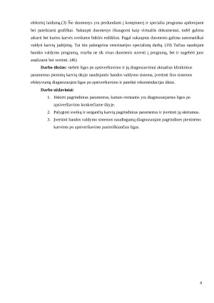 Pieninių galvijų ligų po apsiveršiavimo monitoringas naudojantis bandos valdymo programa. Paveikslėlis 8