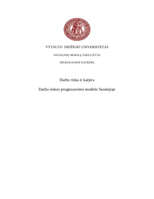 Darbo rinkos prognozavimo modelis Suomijoje. Paveikslėlis 1