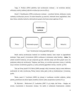 SOCIALIZACIJOS INSTITUTŲ ĮTAKA VAIKO GEROVĖS ŠEIMOJEBENDRUOMENĖJE KŪRIMUI. Paveikslėlis 6