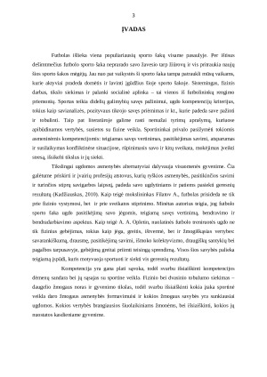 KOMPETENCIJOS RAIŠKA FUTBOLININKO UGDYMO(SI) PROCESE. Paveikslėlis 3