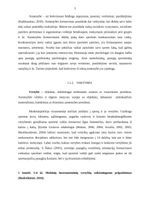 KOMPETENCIJOS RAIŠKA FUTBOLININKO UGDYMO(SI) PROCESE. Paveikslėlis 7