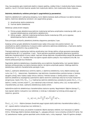 Moduliuoto dažnio signalo detekcija. Paveikslėlis 3