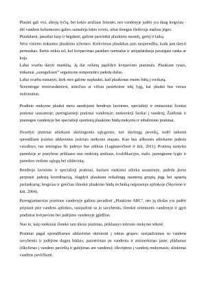 Plaukimo judesiai, skirtingi būdai ir raumenys, kurie dalyvauja judesiuose plaukiant. Paveikslėlis 2