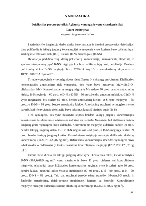 Defoliacijos proceso poveikis Aglianico vynuogių ir vyno charakteristikai. Paveikslėlis 4
