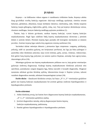 Šunų kepenų funkcijos nepakankamumo „X“ ir „Y“ veterinarijos klinikose 2015–2019 metais analizė. Paveikslėlis 8