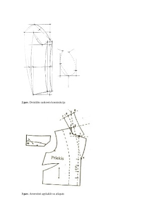 Moteriško švarko konstravimas. Paveikslėlis 5