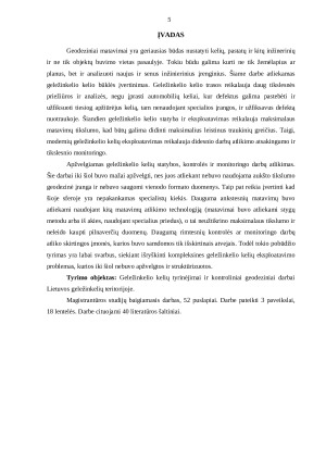 GEODEZINIŲ DARBŲ VYKDYMAS IR KONTROLĖS TECHNOLOGIJA GELEŽINKELIO KELIŲ STATYBOS, REKONSTRUKCIJOS IR STEBĖSENOS ETAPUOSE. Paveikslėlis 5
