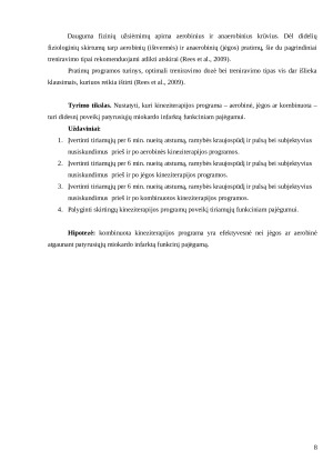 SKIRTINGŲ KINEZITERAPIJOS PROGRAMŲ POVEIKIS MIOKARDO INFARKTĄ PATYRUSIŲJŲ FUNKCINIAM PAJĖGUMUI. Paveikslėlis 8