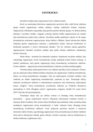 SOCIALINĖS MEDIJOS KAIP ORGANIZACIJOS KRIZĖS VALDYMO ĮRANKIS. Paveikslėlis 3
