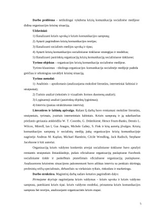 SOCIALINĖS MEDIJOS KAIP ORGANIZACIJOS KRIZĖS VALDYMO ĮRANKIS. Paveikslėlis 6