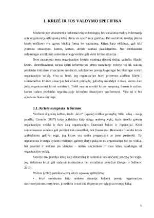 SOCIALINĖS MEDIJOS KAIP ORGANIZACIJOS KRIZĖS VALDYMO ĮRANKIS. Paveikslėlis 8