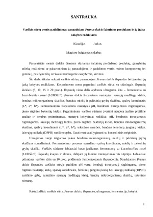 Varškės sūrių vertės padidinimas panaudojant Prunus dulcis šalutinius produktus ir jų įtaka kokybės rodikliams. Paveikslėlis 4