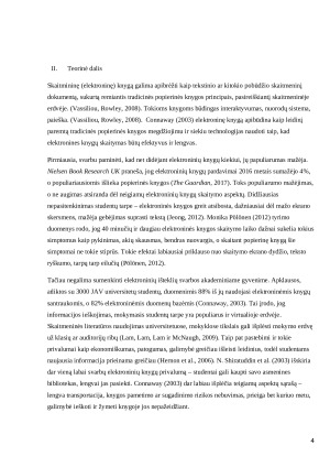 Elektroninių knygų populiarumas studentų tarpe neigiami ir teigiami aspektai. Paveikslėlis 4