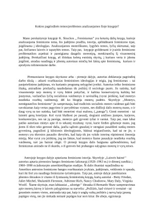 KAZIMIERZ SLECZKA ,,FEMINIZMAS’’ knygos analizė. Paveikslėlis 5