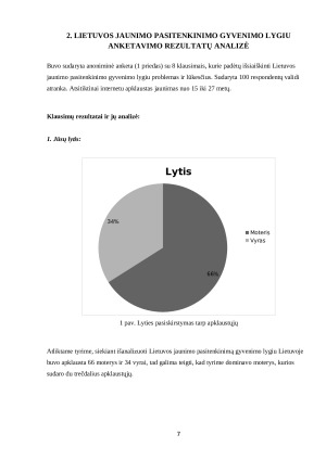 LIETUVOS JAUNIMO PASITENKINIMAS GYVENIMO LYGIU. Paveikslėlis 7