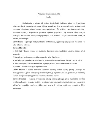 Protų nutekėjimo problematika