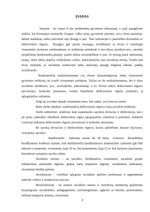 SOCIALINĖS PROBLEMOS ANALIZĖ – NEPILNAMEČIŲ DELIKVENTINIS ELGESYS. Paveikslėlis 3