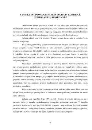 SOCIALINĖS PROBLEMOS ANALIZĖ – NEPILNAMEČIŲ DELIKVENTINIS ELGESYS. Paveikslėlis 9