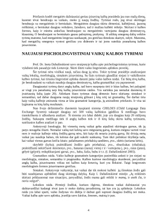 VAIKŲ KALBOS RAIDOS YPATYBĖS. Paveikslėlis 4