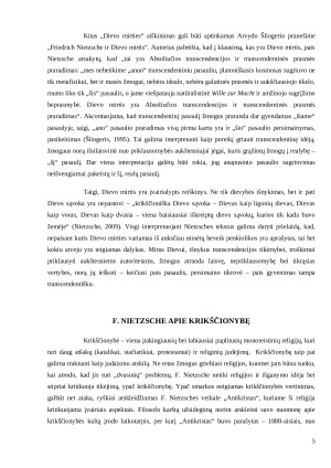 „Dievas mirė“ F. Nietzsche ir jo požiūris į religiją. Paveikslėlis 5
