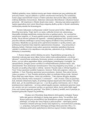 Imanuelio Kanto pagrindiniai filosofijos bruožai ir raida. Paveikslėlis 4