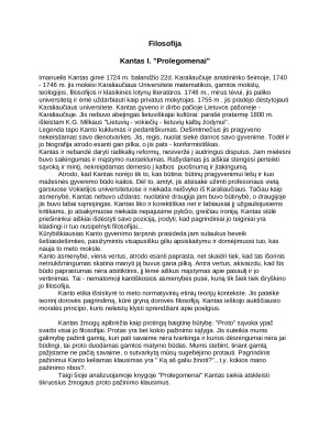 Kantas I. Prolegomenai