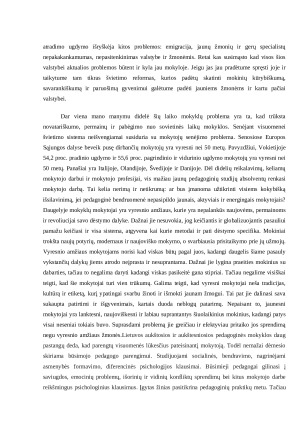 KOKIA YRA DIDŽIAUSIA LIETUVOS MOKYKLŲ PROBLEMA. Paveikslėlis 5