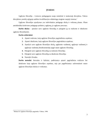 MANO UGDYMO FILOSOFIJA LYGINANT SU REALIZMO IR IDEALIZMO FILOSOFIJOMIS. Paveikslėlis 3