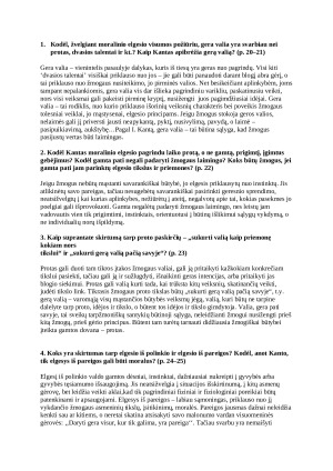Pareiga ir kategorinis imperatyvas I. Kantas, „Moralės metafizikos  pagrindai“. Paveikslėlis 2