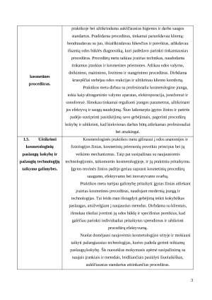 KOSMETOLOGIJŲ STUDIJŲ PROGRAMOS KLIENTŲ APTARNAVIMO PRAKTIKOS DIENYNAS. Praktikos ataskaita, kompetencijų aplankas. Paveikslėlis 3