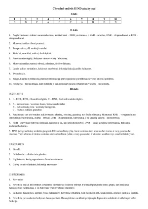 Cheminė sudėtis II ND atsakymai