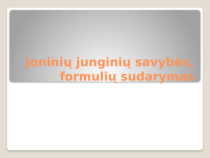 Joninių junginių savybės, formulių sudarymas. Paveikslėlis 1