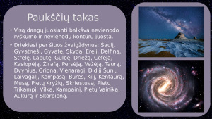 Paukščių takas ir kitos galaktikos. Paveikslėlis 2