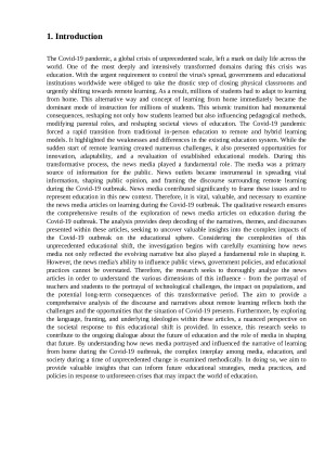 Analysing News Media Articles on Learning During the Covid-19 Outbreak. Paveikslėlis 2