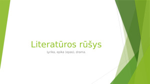 Literatūros rūšys. Paveikslėlis 1