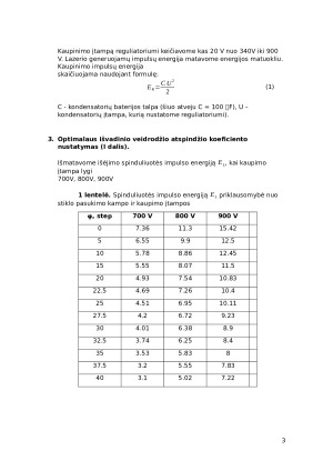 Laisvos veikos kietakūnio IAG:Nd lazerio tyrimas. Paveikslėlis 3