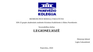 LEGIONELIOZĖ. Paveikslėlis 1