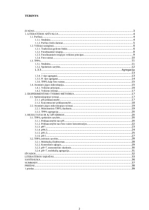 FOTO-VAISTO 5,10,15,20-TETRAKIS(4- SULFONATOFENIL) PORFIRINO (TPPS4) SPEKTRINIŲ IR ERDVINIŲ SAVYBIŲ TYRIMAS. Paveikslėlis 2