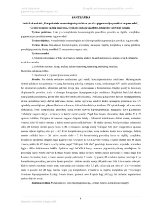 KOMPLEKSINĖS KOSMETOLOGINĖS PRIEŽIŪROS POVEIKIS PIGMENTACIJOS PAVEIKTAI NUGAROS ODAI. Paveikslėlis 4