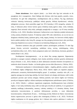 PROCEDŪRŲ SU GLIKOLIO RŪGŠTIMI POVEIKIS POUŽDEGIMINEI HIPERPIGMENTACIJAI AKNĖS PAVEIKTOS MOTERS VEIDO ODOS ATVEJU. Paveikslėlis 8