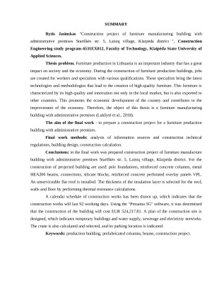 BALDŲ GAMYBOS PASKIRTIES PASTATO SU ADMINISTRACINĖMIS PATALPOMIS KLAIPĖDOS R. LAISTŲ K. STARIŠKĖS G.5. STATYBOS PROJEKTAS. Paveikslėlis 7