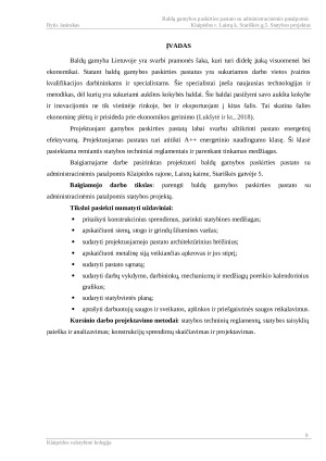 BALDŲ GAMYBOS PASKIRTIES PASTATO SU ADMINISTRACINĖMIS PATALPOMIS KLAIPĖDOS R. LAISTŲ K. STARIŠKĖS G.5. STATYBOS PROJEKTAS. Paveikslėlis 8